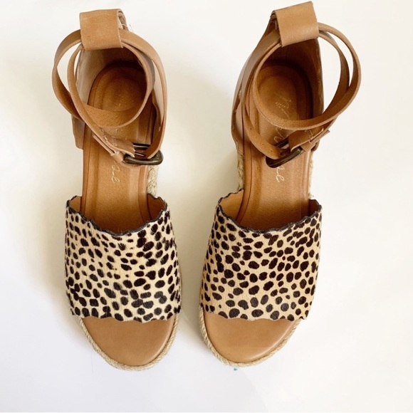 Matisse Roma Cheetah Print Wedge Sandal Size 7 - Picture 2 of 7